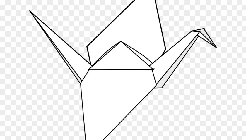 Crane Line & Form Orizuru Clip Art Origami PNG
