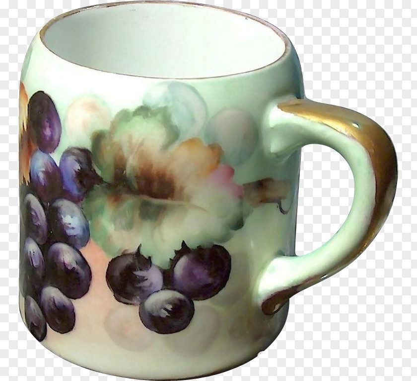 Grape Coffee Cup Ceramic Mug Pottery PNG