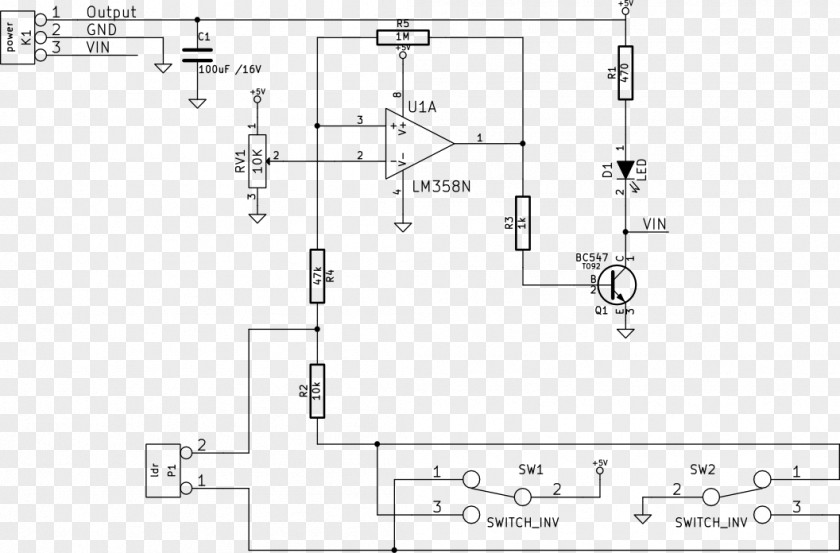 Light Dark Wiring Diagram Diode Technical Drawing Electrical Wires & Cable PNG