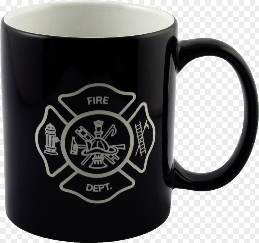 Mug Glass Coffee Cup Firefighter PNG