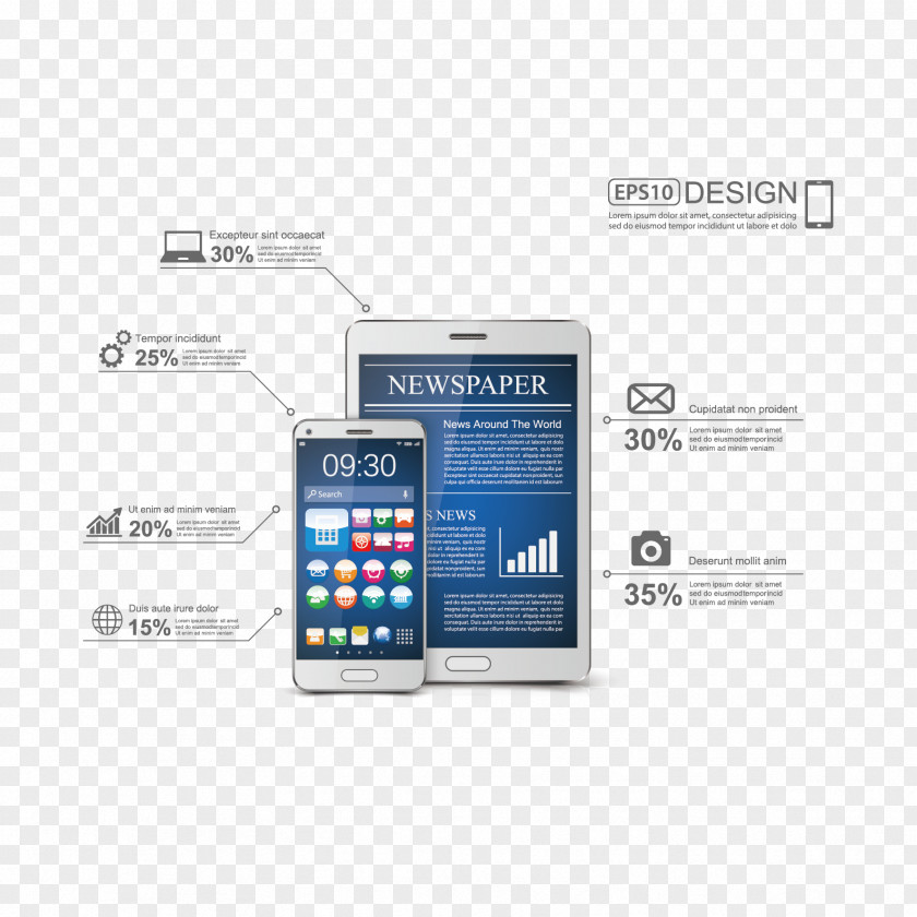 Vector Phone Information Map Smartphone Feature Mobile Infographic PNG