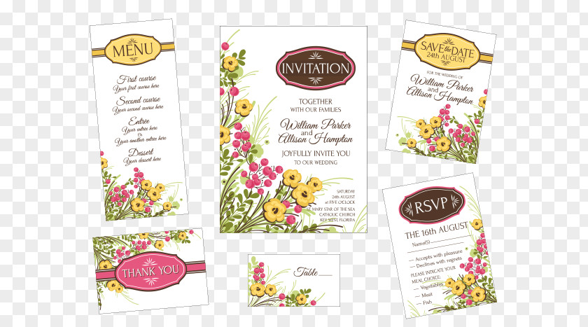 Business Invitation Card Flower PNG