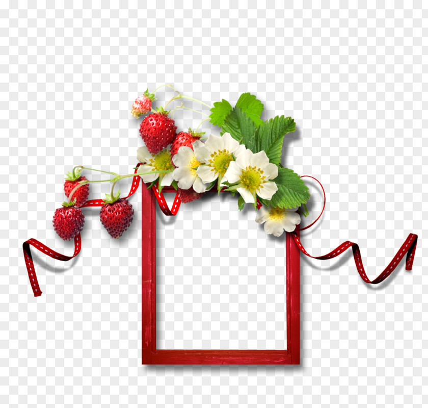 Strawberry Musk Floral Design Fruit Clip Art PNG