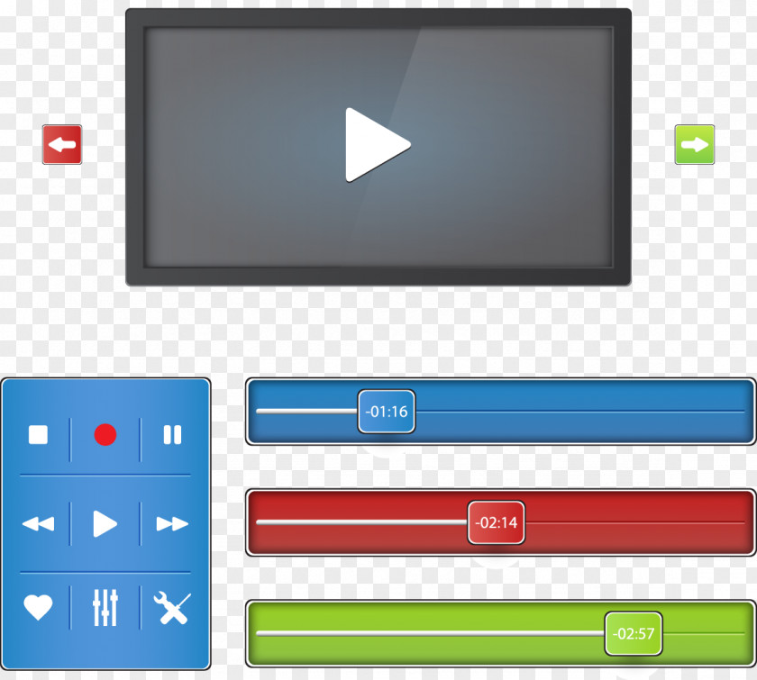 Vector Web Design Video Player Page PNG