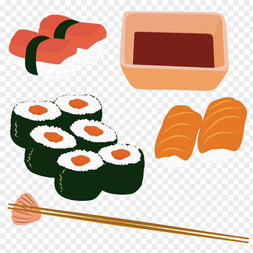 Japanese Seafood Vector Download History Of Sushi Cuisine Sashimi PNG
