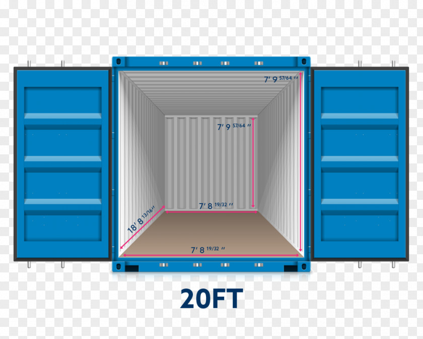 Warehouse Intermodal Container Shipping Architecture Twenty-foot Equivalent Unit Freight Transport PNG