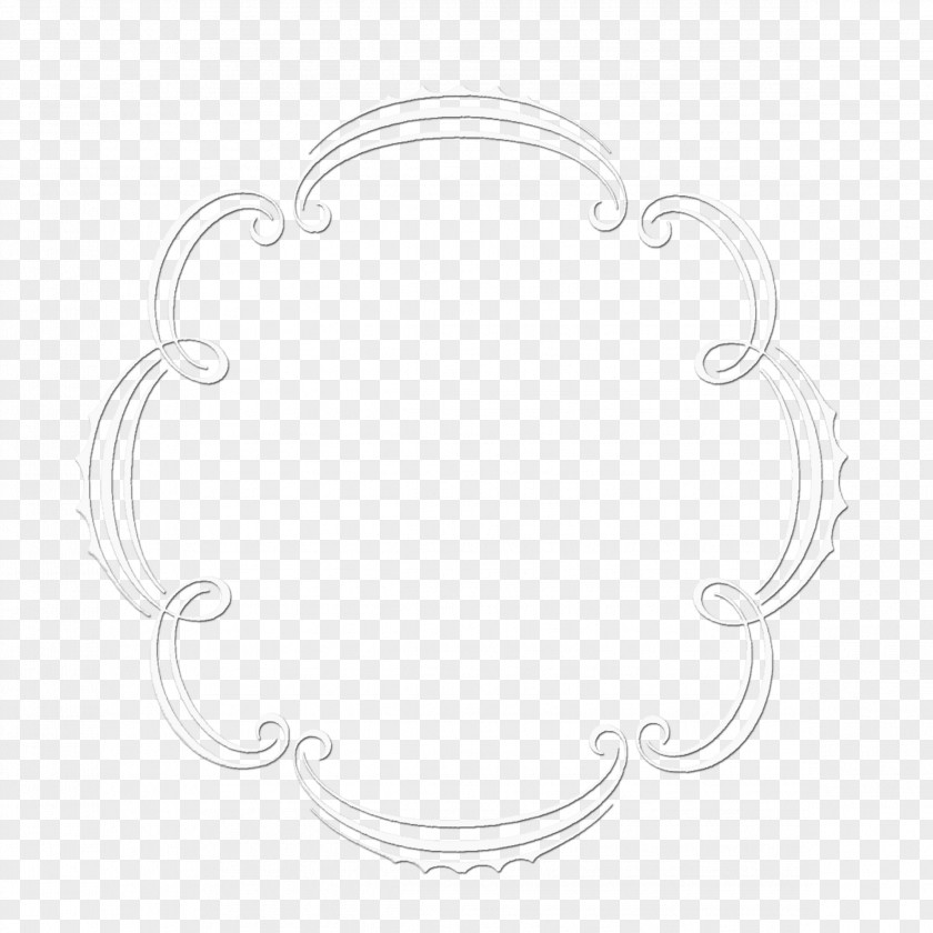 White Bottom Frame Free Of Material Circle Black Font PNG