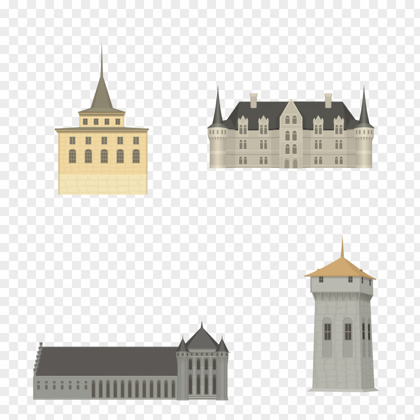 Castle Vector Material Architecture Facade PNG