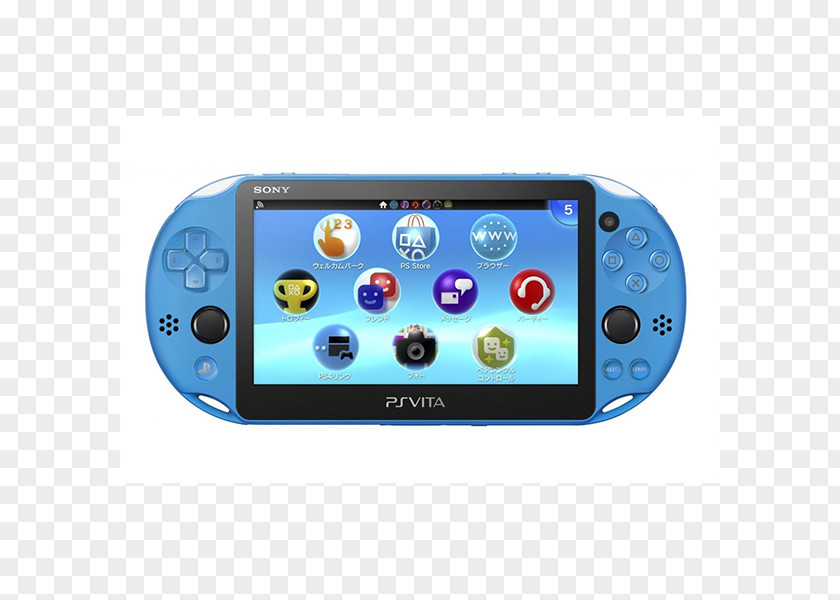 Aqua-blue Sony PlayStation Vita Slim Video Game 4 PNG