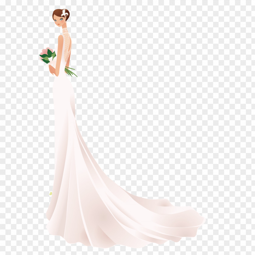 Beautiful Bride Wedding Dress Clothing PNG
