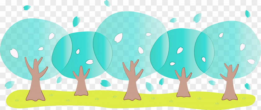 Green Turquoise Aqua Cartoon Grass PNG