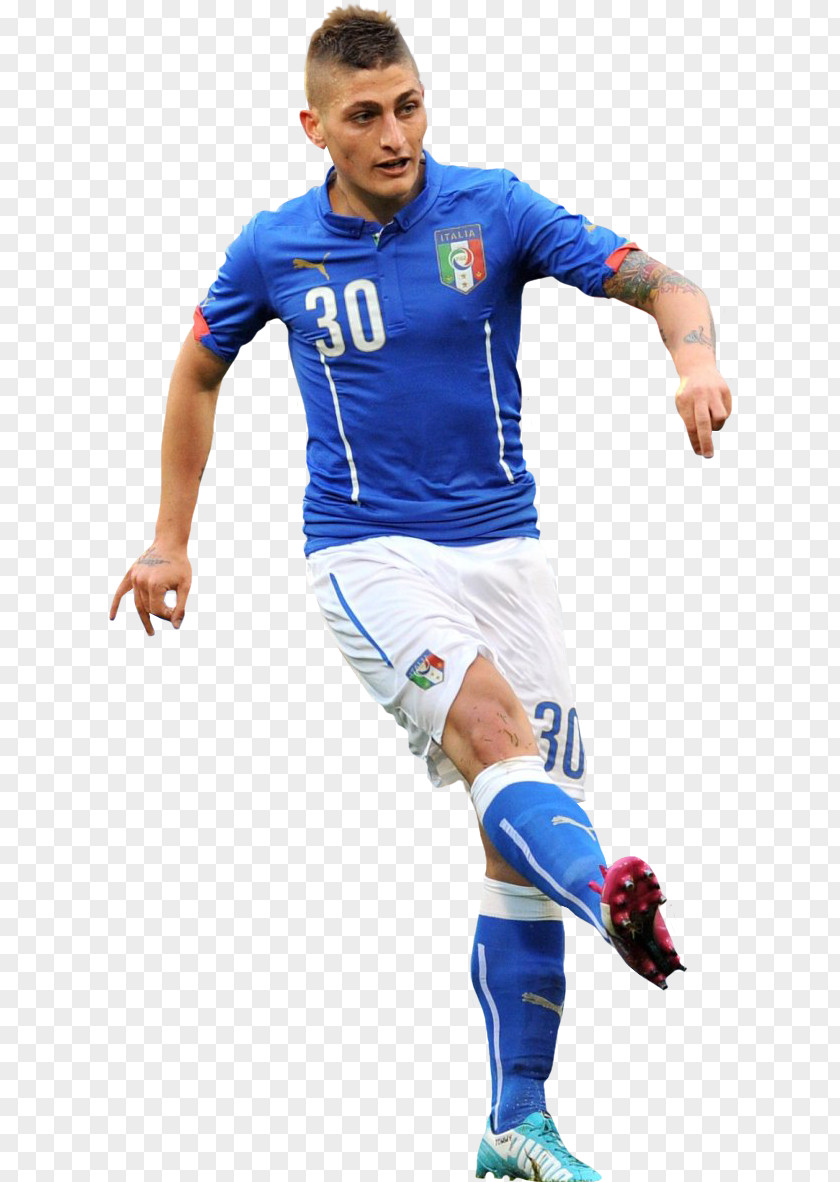 Italy Marco Verratti National Football Team 2014 FIFA World Cup Jersey PNG
