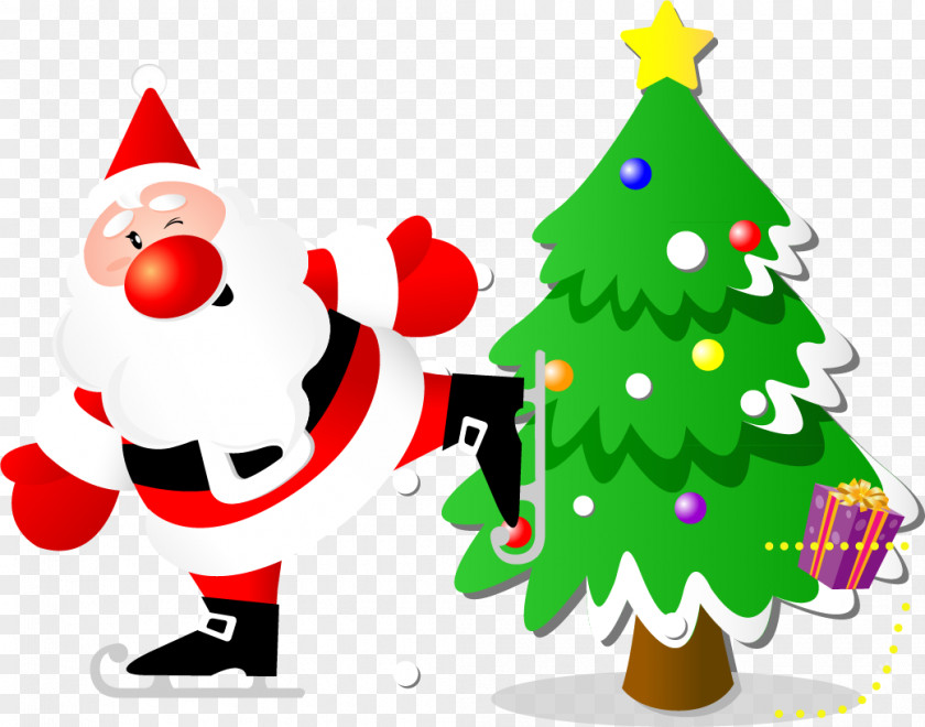 Santa Claus Christmas Tree T-shirt Royalty-free Illustration PNG