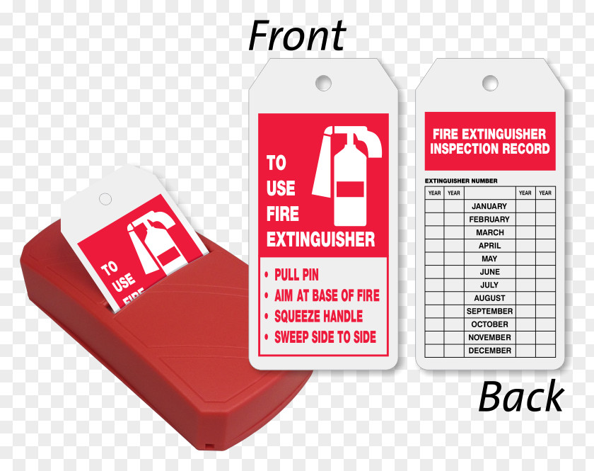 Useful Tag Fire Extinguishers Construction Inspection Hot Work Safety PNG