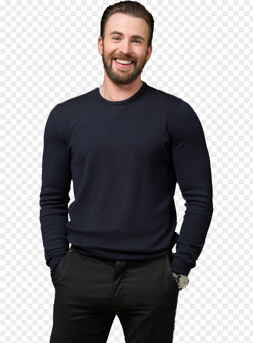 Chris Evans Black M Sleeve Bluza Zipper Champion PNG