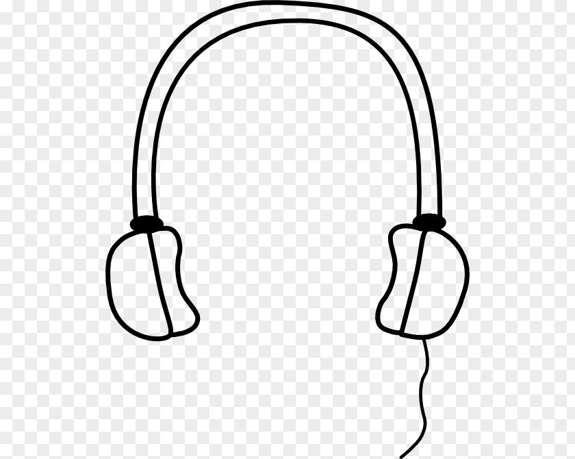 Headphones Microphone Drawing Black And White Clip Art PNG