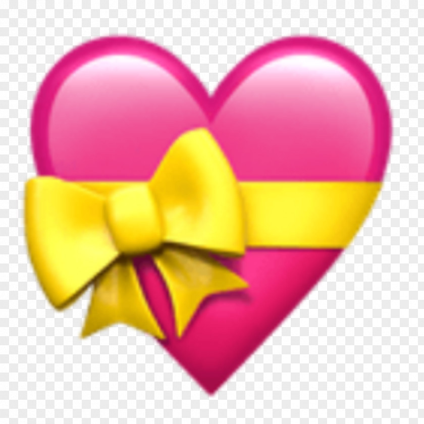 Petal Ribbon Heart Pink Yellow Love Magenta PNG