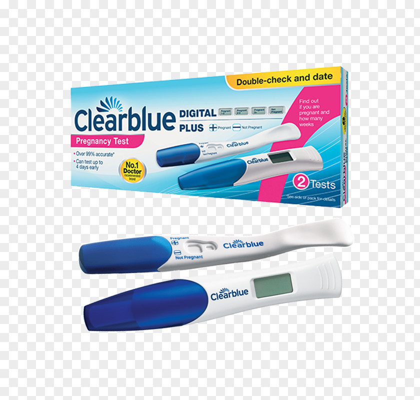 Pregnancy Hair Iron Clearblue Digital Test With Conception Indicator PNG