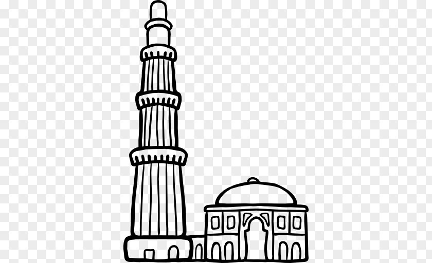 Qutb Minar Drawing Quwwatul Islam Masjid Tower Minaret PNG
