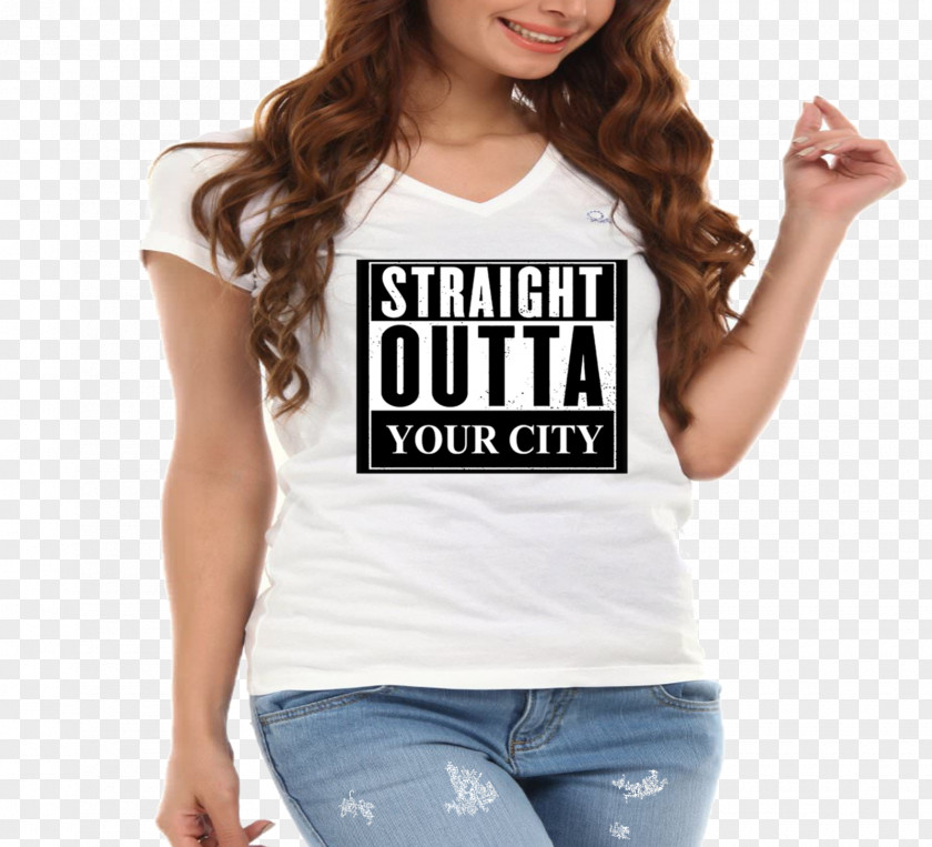 Straight Outta T-shirt Hoodie Raglan Sleeve Crew Neck PNG