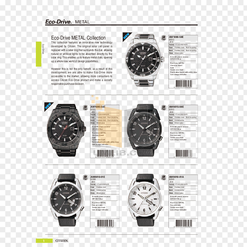 Watch Eco-Drive Citizen Holdings Catalog Brand PNG