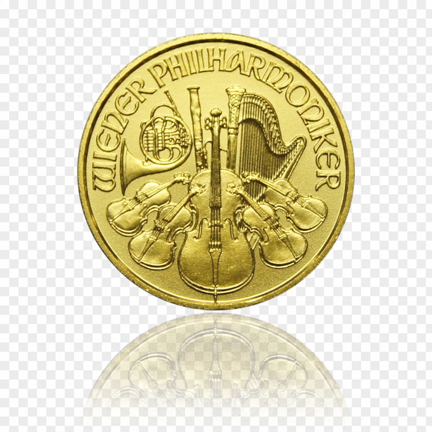 Coins Gold Austria Coin Vienna Philharmonic Silver PNG