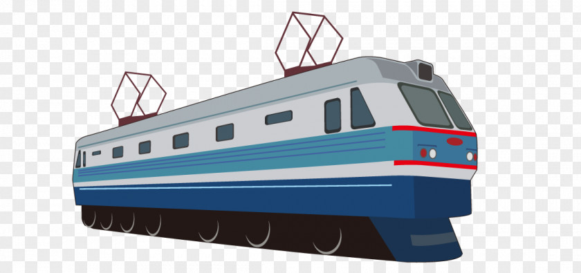 Creative Cartoon Train Rail Transport Tram Railroad Car Locomotive PNG