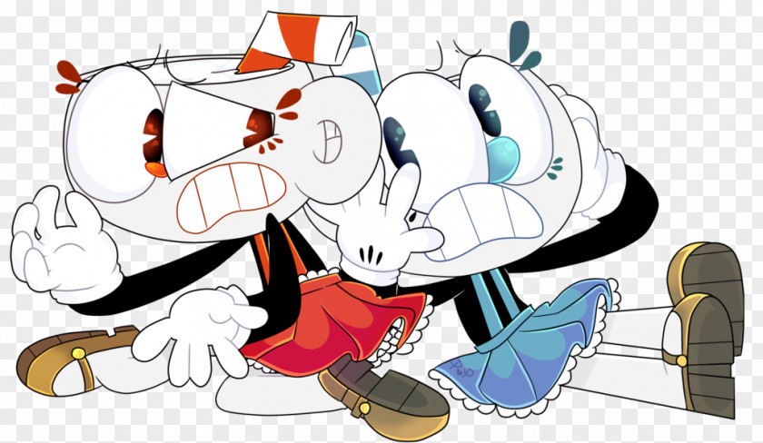 Cuphead And Mugman Fanart DeviantArt Drawing Comics PNG