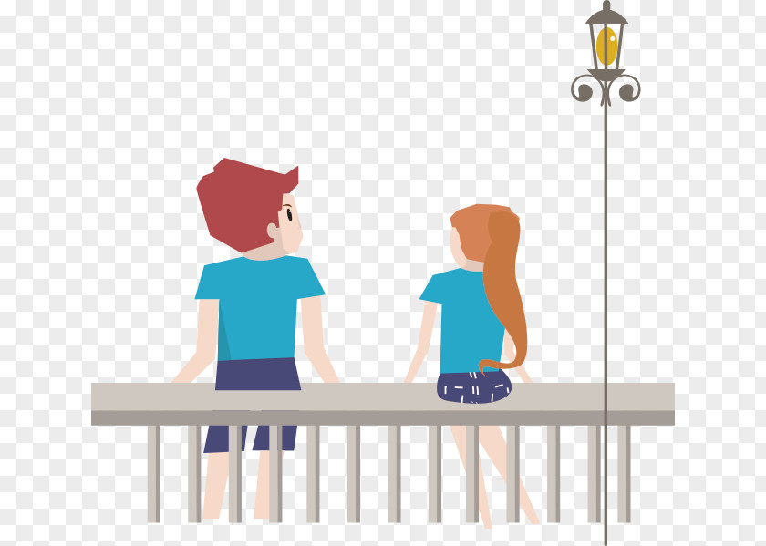 Cartoon Couple Illustration PNG