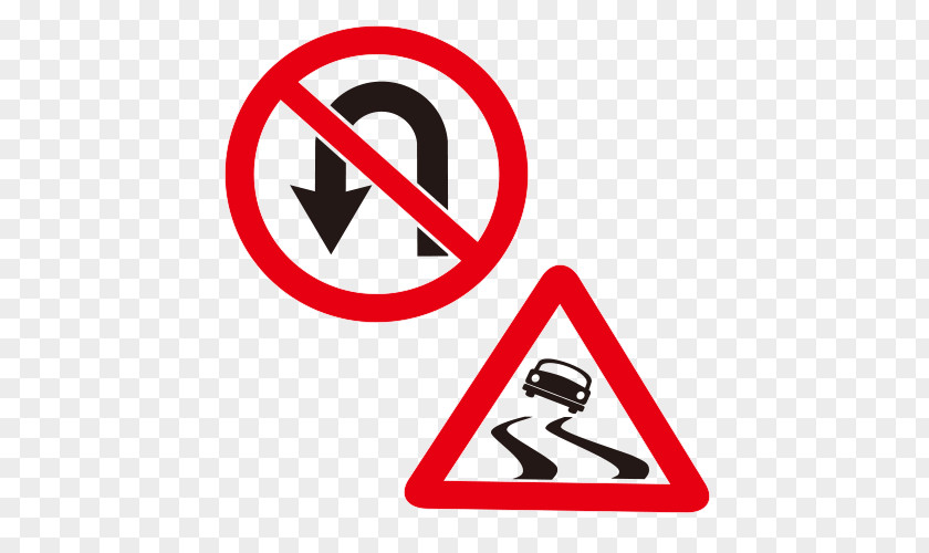 Cartoon Traffic Signs U-turn Sign Royalty-free PNG