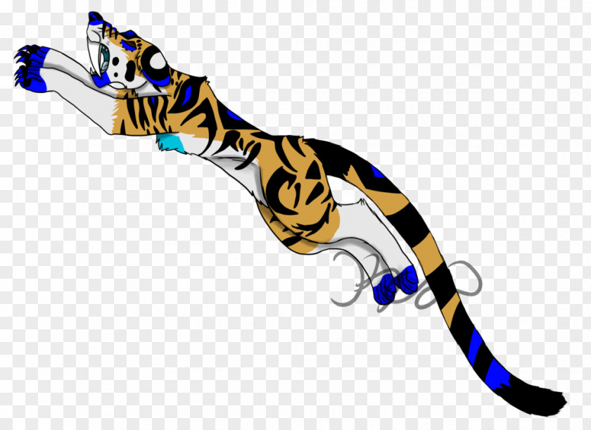 Tiger Jump Cat Reptile Tail Mammal Clip Art PNG