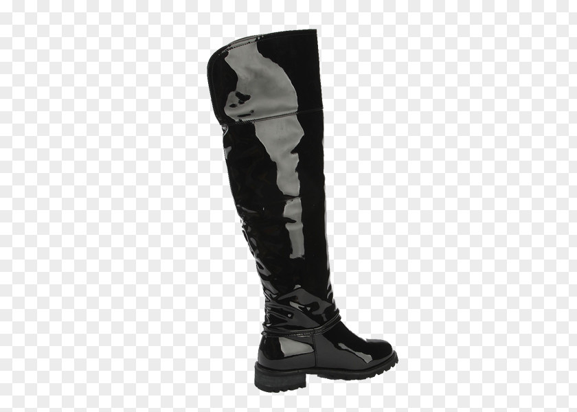 Black Mirror With Coarse Fashion Over The Knee Boots Over-the-knee Boot Reflection PNG