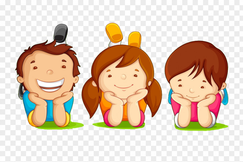 Hand-painted Cartoon Cute Little Child Material PNG