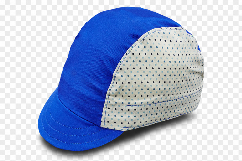Baseball Cap Blue Polka Dot PNG