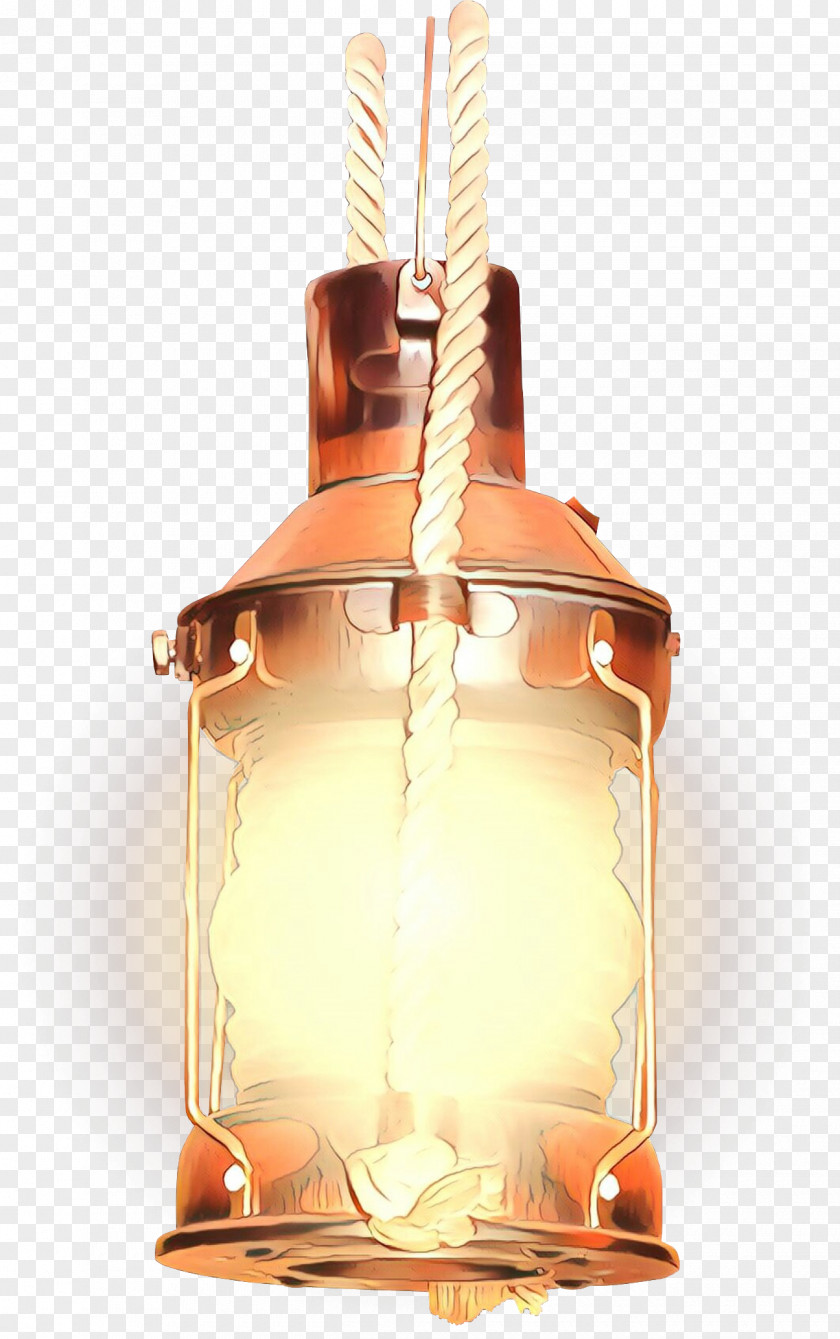 Glass Bottle Lamp Lighting Lantern Light Fixture Copper PNG