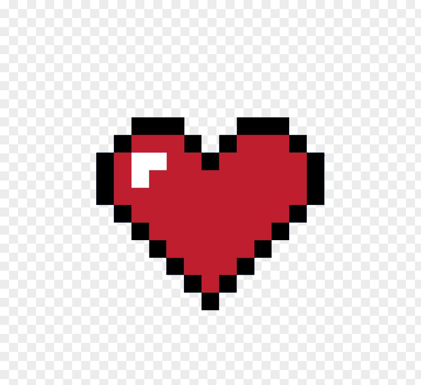 Heart 8-bit Color Clip Art PNG