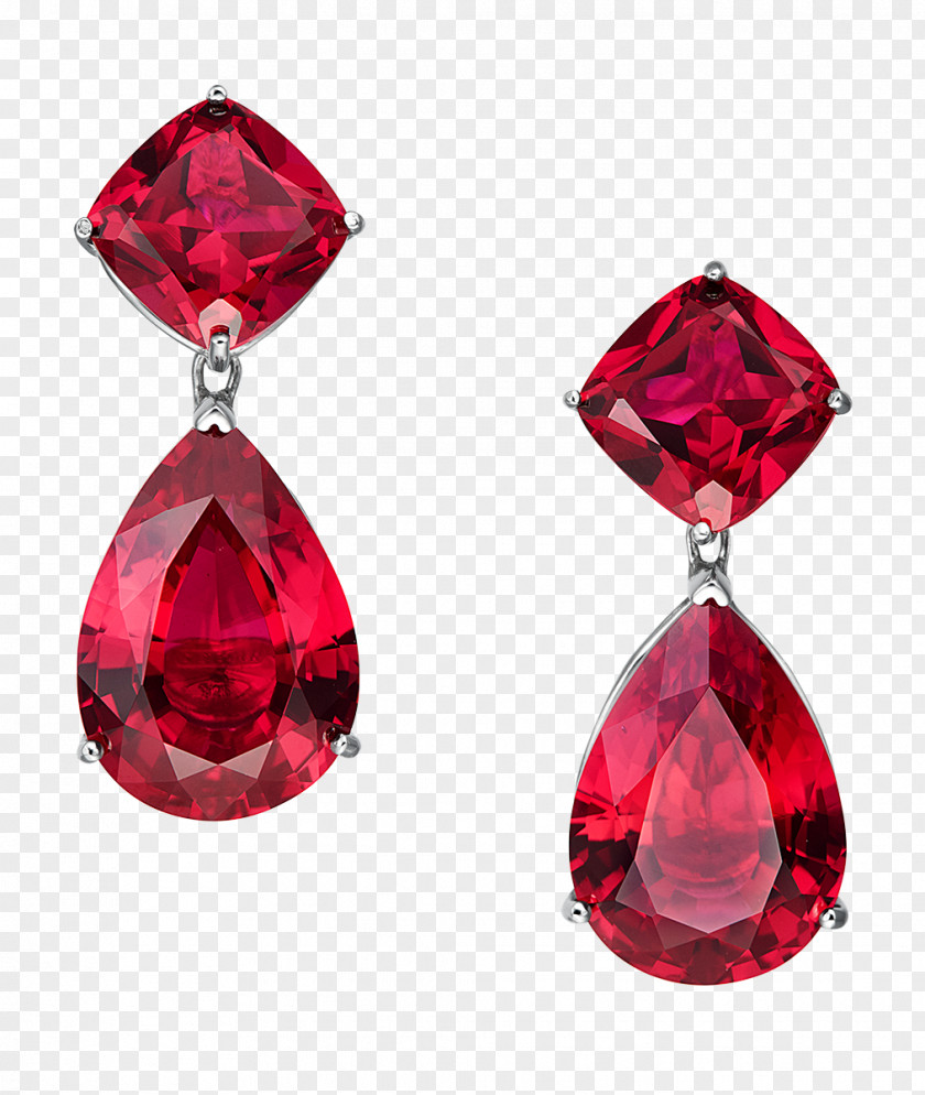 NECKLACE Earring Jewellery Gemstone Red Ruby PNG