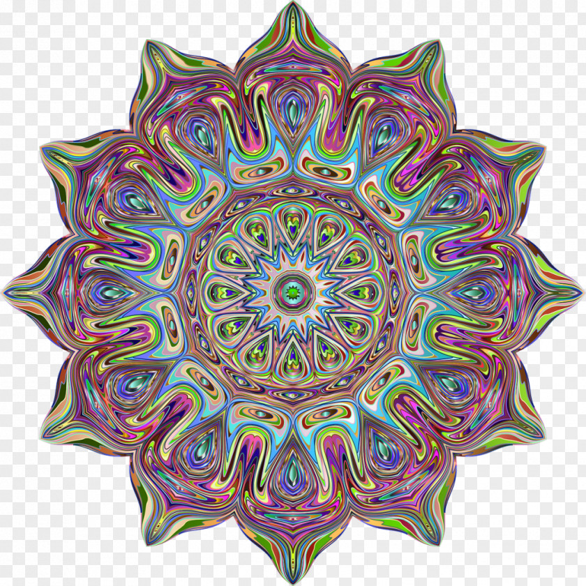 Red Wine Mandala Flower Printing Meditation PNG