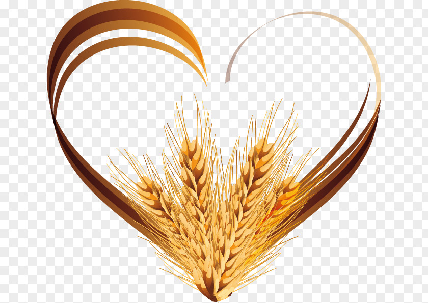 Vector Hand-painted Love Wheat PNG
