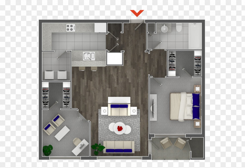 Balcony View House Plan Bedroom Apartment Floor PNG