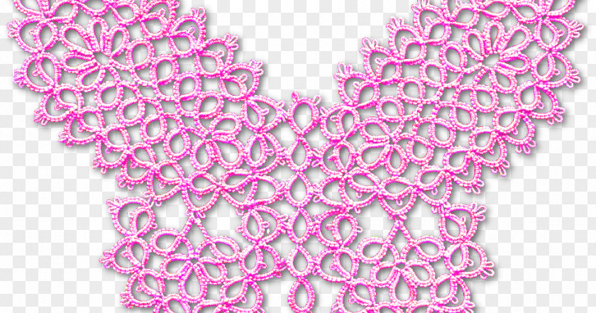 Butterfly Pattern Tatting Paper Embroidery PNG