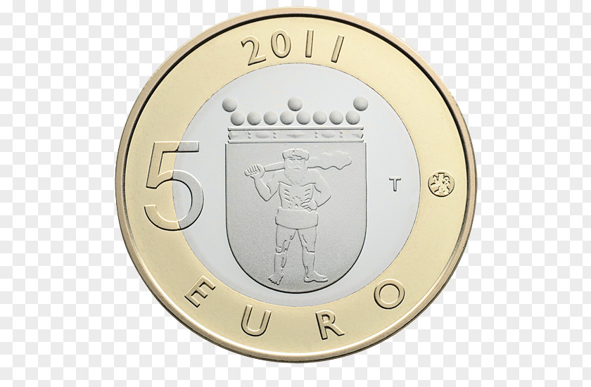 Coin Finland Bi-metallic 5 Euro Note PNG
