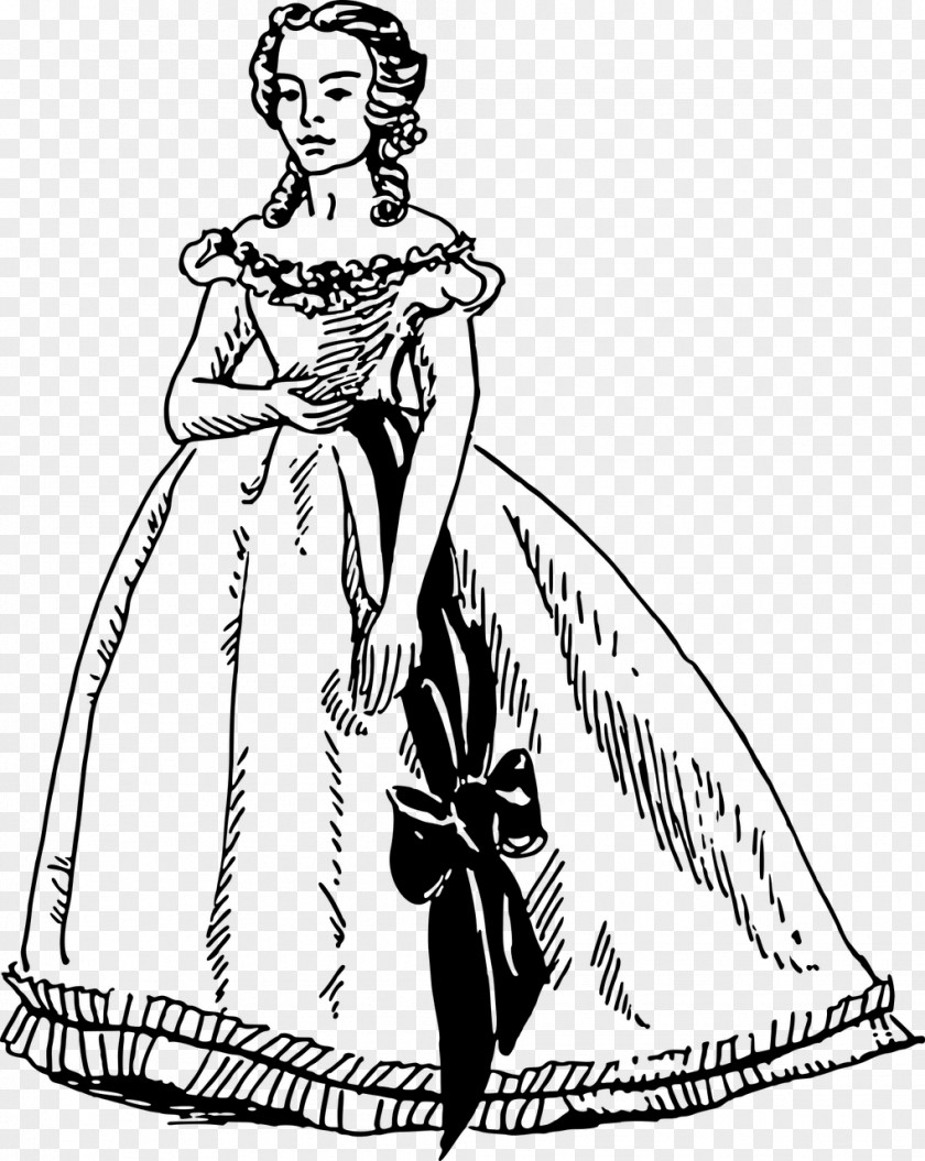 Dress Gown Crinoline Clothing Clip Art PNG