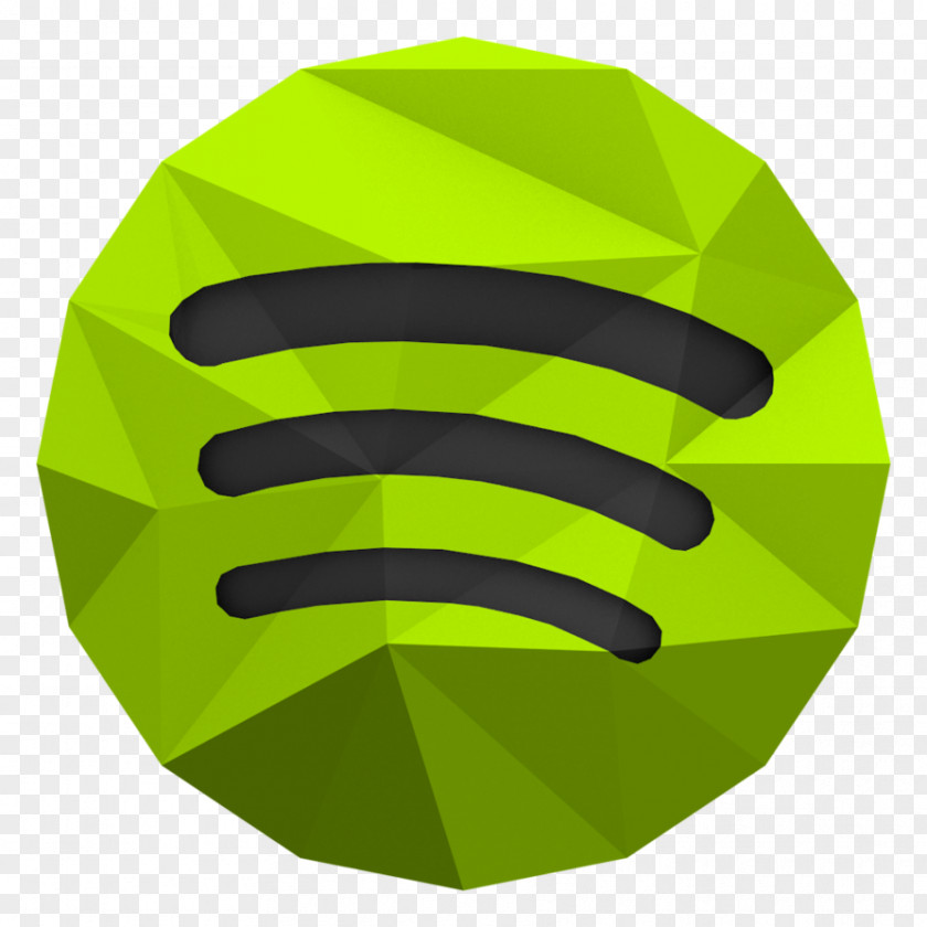 Low Poly Spotify PNG