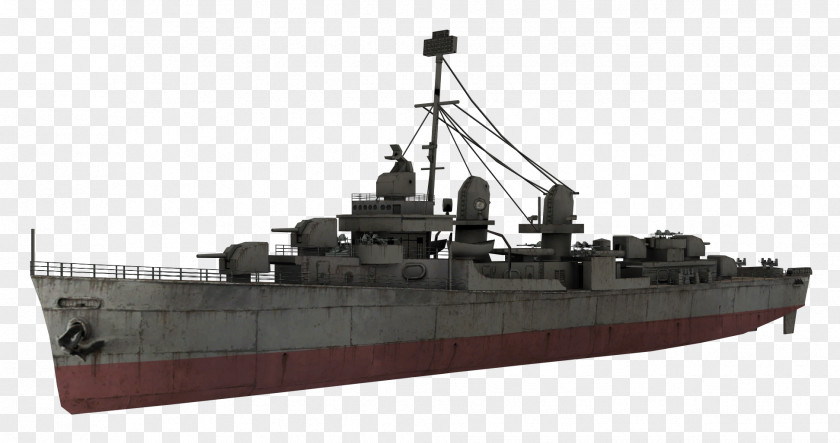 Ship Fletcher-class Destroyer World War II Naval PNG