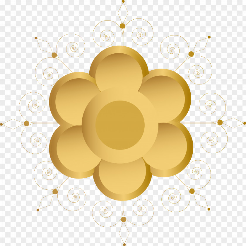 Elements Flower Petal Yellow Pattern PNG