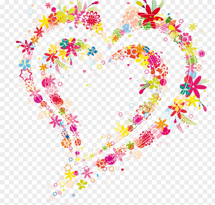 Heart Flower Floral Design Clip Art PNG