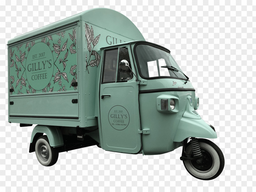 Italian Food Truck Commercial Vehicle Van Car Piaggio Ape PNG
