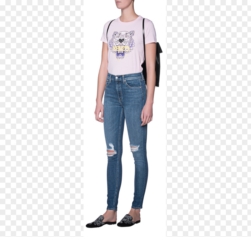 Jeans T-shirt Denim Slim-fit Pants Fashion PNG
