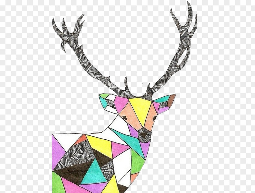 Line Deer Antler Silhouette Illustration PNG